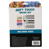 10 COUNT SOFT TOUCH BRUSH SET COMFORT GRIP DESIGN HANDLES